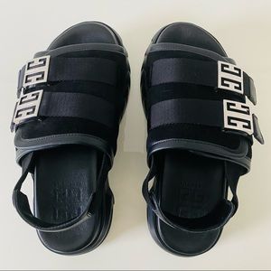 Givenchy | Shoes | Givenchy Marshmallow Logo Leather Slingback Black Sport Dad  Sandal | Poshmark